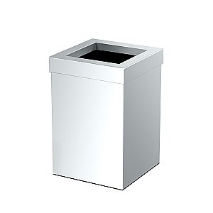 Square Waste Basket - Chrome
