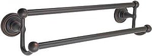 Solid Brass Double Towel Bar 18" - Multiple Backplates and Finishes Available