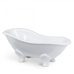 White Ceramic Bathtub Soap Dish