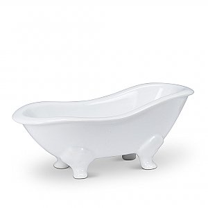 White Ceramic Bathtub Soap Dish