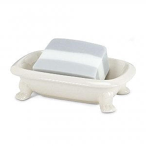 White Ceramic Bathtub Soap Dish