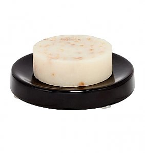 Eco Ceramic Soap Dish for Bathroom Countertop or Kitchen Sink -Matte Black