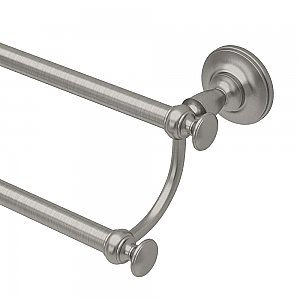 Tavern Solid Brass 24" Double Towel Bar - Satin Nickel