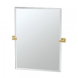 Elevate Rectangle Mirror - Brushed Brass