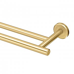 Latitude 2 Double Towel Bar - Brushed Brass