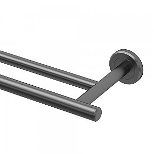 Latitude 2 Double Towel Bar - Matte Black