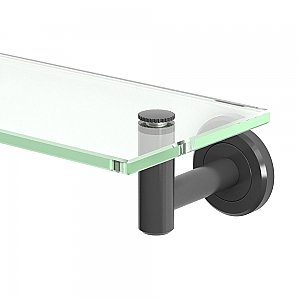 Latitude 2 Glass Shelf - Matte Black