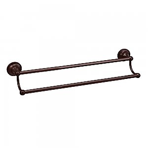 Tiara Solid Brass Double Towel Bar 24"-Bronze