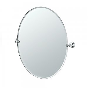 Charlotte Large Oval Mirror - Polished Chrome