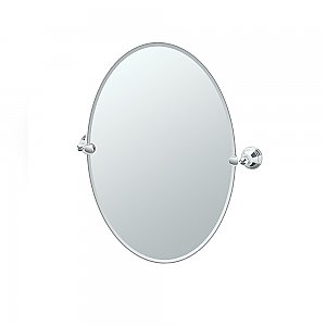 Charlotte Small Oval Mirror - Polished Chrome