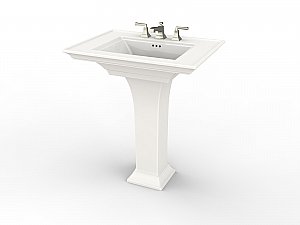 American Standard Town Square® 30" Pedestal Sink - 8" Widespread Drilling - White