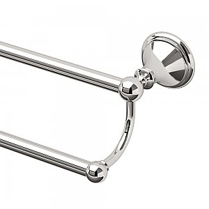Laurel Ave Solid Brass 24" Double Towel Bar - Polished Nickel