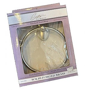 Elizabeth Towel Ring - Antique Silver