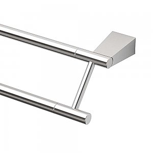 Bleu Solid Brass 24" Double Towel Bar - Satin Nickel