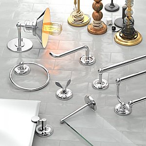 Designer II Glass Shelf - Chrome