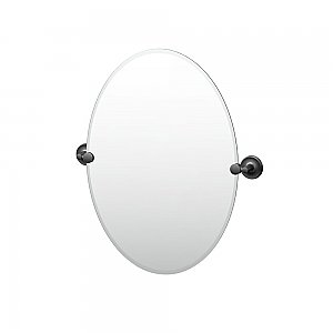 Designer II Frameless Oval Mirror - Matte Black