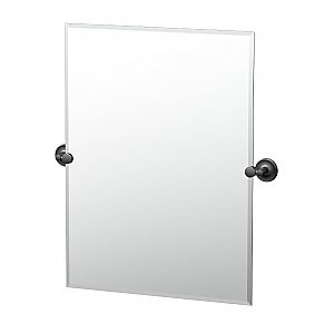 Designer II Frameless Large Rectangle Mirror - Matte Black