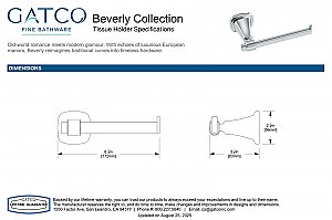 Beverly Euro Style Toilet Paper Holder - Polished Nickel