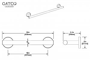 Sky 18" Towel Bar - Chrome