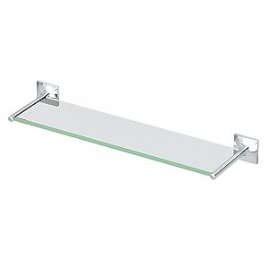 Waterline Solid Brass Vanity Glass Shelf - Chrome