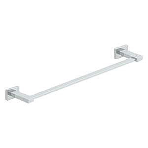 Modern Geometric 24" Towel Bar -  Polished Chrome