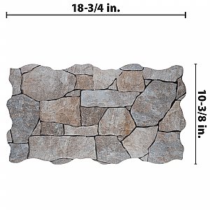 Andorra Gris 10-3/8" x 18-3/4" Ceramic Wall Tile - 8 Tiles Per Case - 10.88 Sq. Ft.