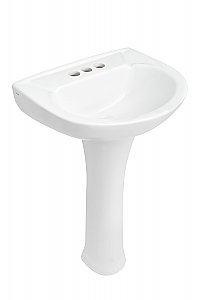 Mini Fiore 18" Vitreous China Pedestal Lavatory Sink