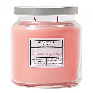Stonewall Home Strawberry Mango Medium Apothecary Jar Double Wick Candle - 13.75 oz.