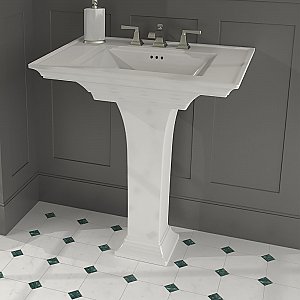 American Standard Town Square® 30" Pedestal Sink - 8" Widespread Drilling - White