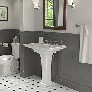 American Standard Town Square® 30" Pedestal Sink - 8" Widespread Drilling - White