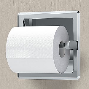Recessed Pivoting Tissue Holder - Chrome