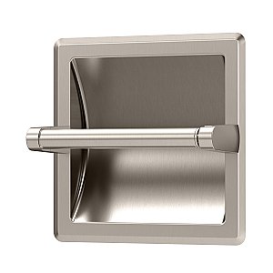 Recessed Pivoting Tissue Holder - Satin Nickel