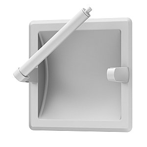 Recessed Pivoting Tissue Holder - Matte White