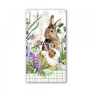 Michel Design Works Bunny Meadow Hostess Napkin Set