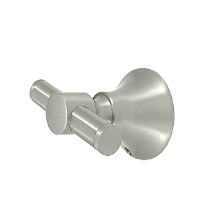 Contemporary Streamlined Series Double Bath Hook - Brushed Nickel