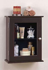 Moderne Espresso Mini Wall Cabinet
