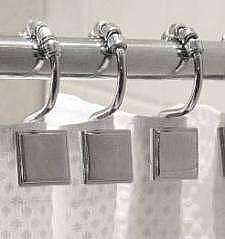 Set of Decorative Roller Hooks - Chrome
