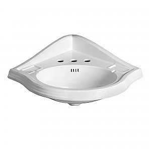 China Collection 16-3/4" Vitreous China Corner Sink