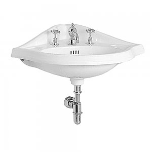 China Collection 16-3/4" Vitreous China Corner Sink