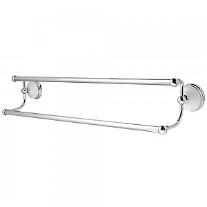 Victorian Double Towel Bar 24" - Chrome