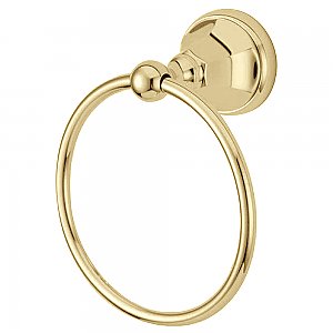 Metropolitan Collection Towel Ring - Polished Brass