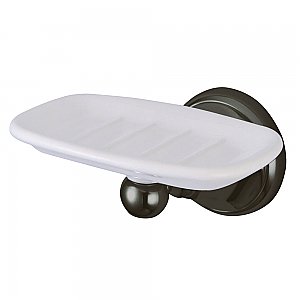 Metropolitan Collection Porcelain and Metal Wall Mounted Soap Dish - Oil Rubbed Bronze