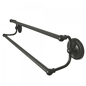 Laurel Collection 24" Double Towel Bar - Oil Rubbed Bronze
