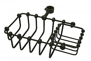 Riser Mount Soap & Sponge Holder for Clawfoot Bathtub - Oil Rubbed Bronze