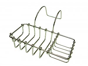 Clawfoot Bathtub Large Soap & Sponge Holder - Polished Chrome