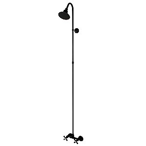 Vintage Exposed Shower Combo - Matte Black