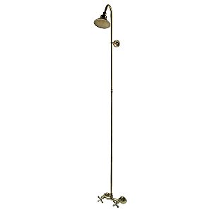 Vintage Exposed Shower Combo - Antique Brass