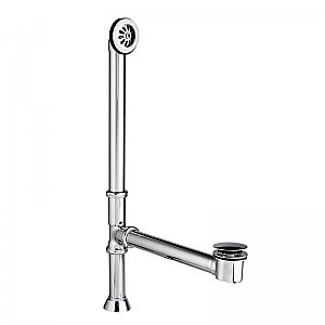 Solid Brass Push Pop-Up Waste / Drain & Overflow for Bathtubs