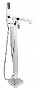 Contemporary Geometric Freestanding Single Lever Tub Filler / Faucet and Handshower