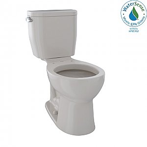 TOTO Entrada Two-Piece Round 1.28 GPF Universal Height Toilet - Sedona Beige